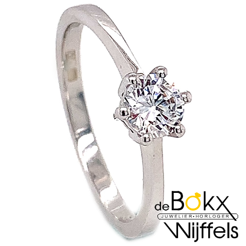 Damesring witgoud met zirkonia maat 55 - 54990 Damesring witgoud met zirkonia maat 55 - 54990
