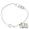Baby armbandje met graveerplaatje witgoud 9-11cm - 56929 Baby armbandje met graveerplaatje witgoud 9-11cm - 56929