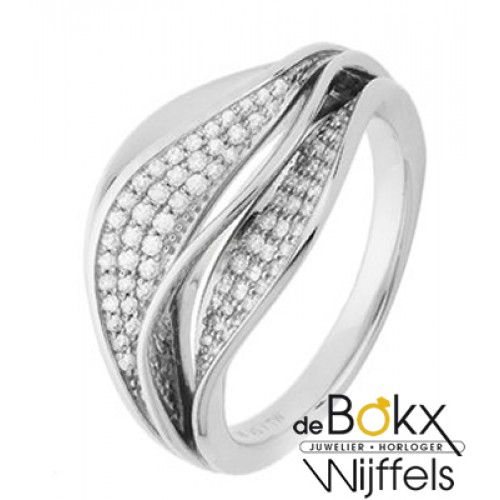 Bijzondere witgouden diamanten ring maat 54 - 56689 Bijzondere witgouden diamanten ring maat 54 - 56689