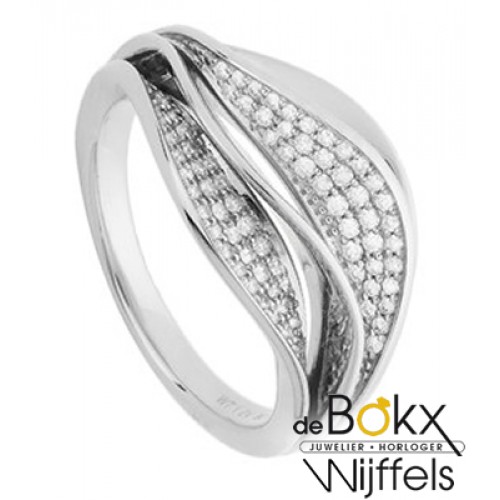 Bijzondere witgouden diamanten ring maat 54 - 56689 Bijzondere witgouden diamanten ring maat 54 - 56689