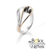 Breuning ring zilver met rozé en witte saffier - 54418 Breuning ring zilver met rozé en witte saffier - 54418