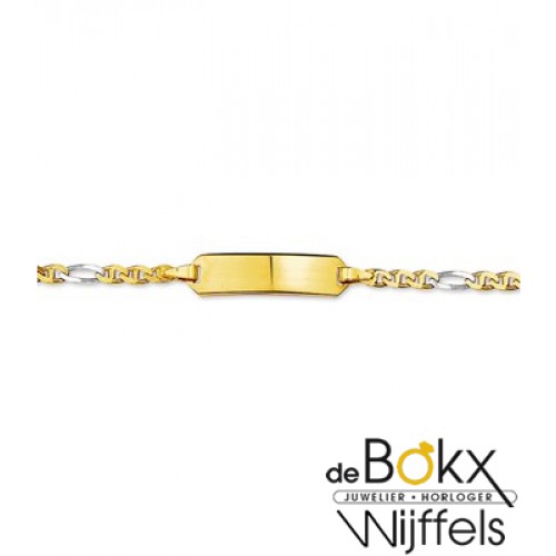 Gouden baby armband met naam 11 - 13cm - 57128 Gouden baby armband met naam 11 - 13cm - 57128
