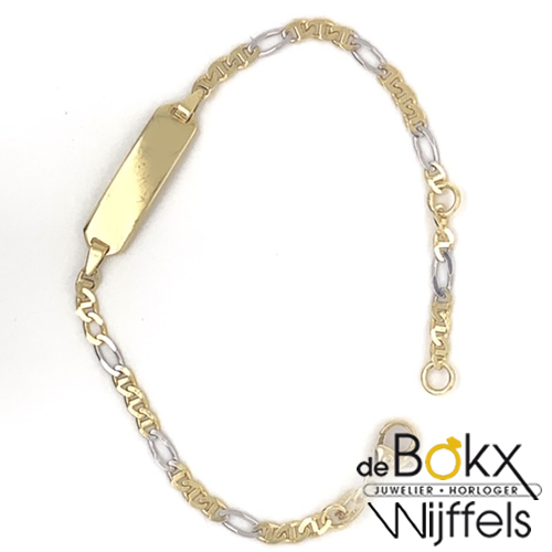 Gouden graveer baby armband 13 - 15cm - 50190 Gouden graveer baby armband 13 - 15cm - 50190
