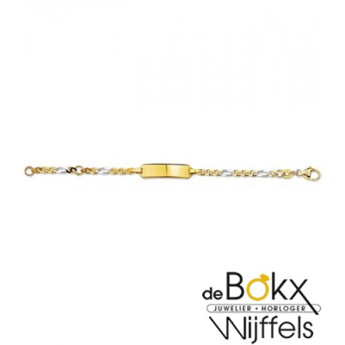 Gouden graveer baby armband 13 - 15cm - 50190 Gouden graveer baby armband 13 - 15cm - 50190
