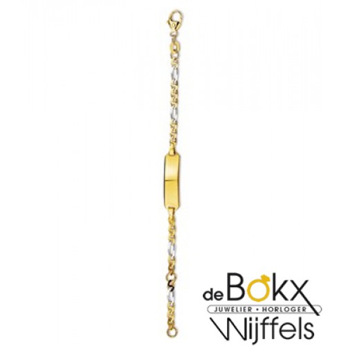 Gouden graveer baby armband 13 - 15cm - 50190 Gouden graveer baby armband 13 - 15cm - 50190