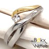 Gouden dames ring met zirkonia maat 54 - 52091 Gouden dames ring met zirkonia maat 54 - 52091