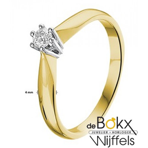 Gouden ring met diamant maat 53 - 56819 Gouden ring met diamant maat 53 - 56819