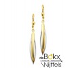 Lange gouden oorhangers in wit en geel goud - 55759 Lange gouden oorhangers in wit en geel goud - 55759