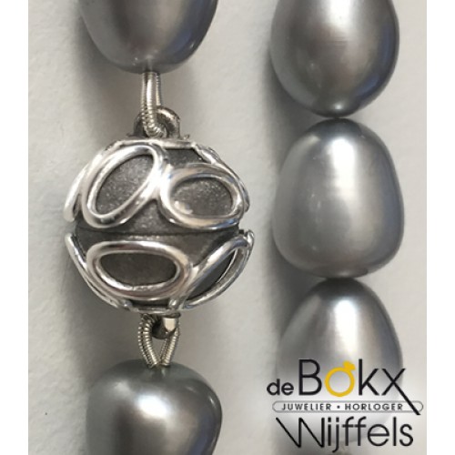 Grijze parel collier zoetwater grijs 9-11mm - 56519 Grijze parel collier zoetwater grijs 9-11mm - 56519