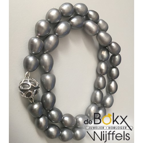 Grijze parel collier zoetwater grijs 9-11mm - 56519 Grijze parel collier zoetwater grijs 9-11mm - 56519