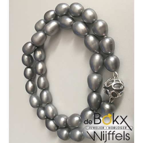Grijze parel collier zoetwater grijs 9-11mm - 56519 Grijze parel collier zoetwater grijs 9-11mm - 56519