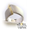 Breuning ring in zilver met goud maat 55 - 56315 Breuning ring in zilver met goud maat 55 - 56315