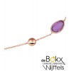 Roodgoud Collier Amethyst, roze en paarse kwarts - 55772 Roodgoud Collier Amethyst, roze en paarse kwarts - 55772