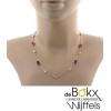 Roodgoud Collier Amethyst, roze en paarse kwarts - 55772 Roodgoud Collier Amethyst, roze en paarse kwarts - 55772