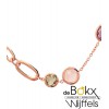 Rozégouden collier met edelstenemix. - 55775 Rozégouden collier met edelstenemix. - 55775