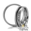 Titanium trouwring met carbon en 3 diamanten 52553 - 56225 Titanium trouwring met carbon en 3 diamanten 52553 - 56225