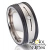 verfijnde en breede Titanium ring met carbon en diamant 57015 - 56207 verfijnde en breede Titanium ring met carbon en diamant 57015 - 56207