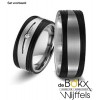 verfijnde en breede Titanium ring met carbon en diamant 57015 - 56207 verfijnde en breede Titanium ring met carbon en diamant 57015 - 56207