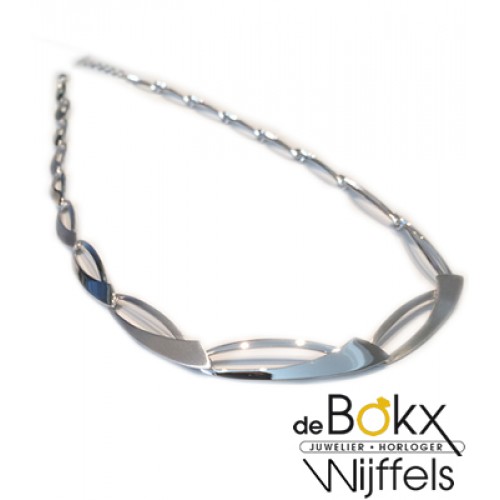 Collier van Breuning mat en glimmend in zilver - 55320 Collier van Breuning mat en glimmend in zilver - 55320