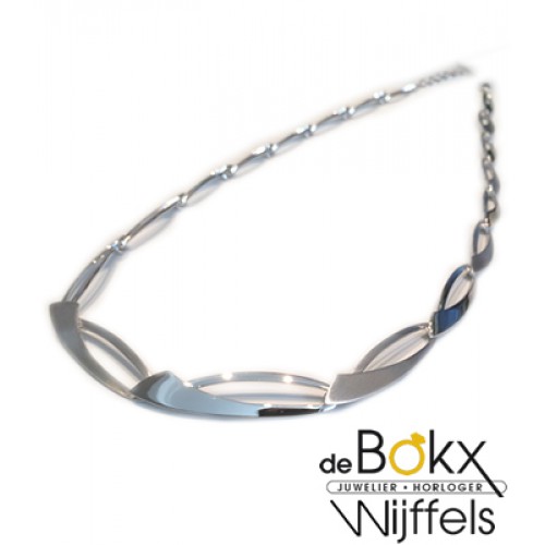 Collier van Breuning mat en glimmend in zilver - 55320 Collier van Breuning mat en glimmend in zilver - 55320