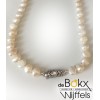 Zoetwater parel collier met zilveren sluiting - 50706 Zoetwater parel collier met zilveren sluiting - 50706
