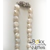Zoetwater parel collier met zilveren sluiting - 50706 Zoetwater parel collier met zilveren sluiting - 50706