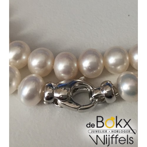 Parelketting met zilveren cartier sluiting - 50679 Parelketting met zilveren cartier sluiting - 50679
