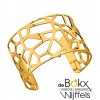 Armband Girafe 40mm les Georgettes goud met leer inzet - 55788 Armband Girafe 40mm les Georgettes goud met leer inzet - 55788
