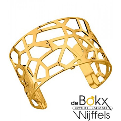 Armband Girafe 40mm les Georgettes goud met leer inzet - 55788 Armband Girafe 40mm les Georgettes goud met leer inzet - 55788