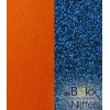 les Georgettes 25mm leer glitter blue / apricot - 56509 les Georgettes 25mm leer glitter blue / apricot - 56509