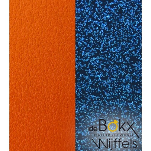 les Georgettes 25mm leer glitter blue / apricot - 56509 les Georgettes 25mm leer glitter blue / apricot - 56509