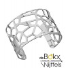 XL les Georgettes armband 40mm girafe zilver met 2 extra leertjes - 56077 XL les Georgettes armband 40mm girafe zilver met 2 extra leertjes - 56077