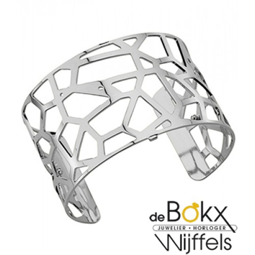 XL les Georgettes armband 40mm girafe zilver met 2 extra leertjes - 56077 XL les Georgettes armband 40mm girafe zilver met 2 extra leertjes - 56077