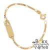 baby armbandje met graveerplaatje en hartje geel goud 9 karaat - 57130 baby armbandje met graveerplaatje en hartje geel goud 9 karaat - 57130