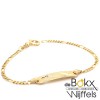 baby armbandje met graveerplaatje en hartje geel goud 9 karaat - 57130 baby armbandje met graveerplaatje en hartje geel goud 9 karaat - 57130