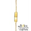 baby armbandje met graveerplaatje geel goud 9 karaat 11-13cm - 56712 baby armbandje met graveerplaatje geel goud 9 karaat 11-13cm - 56712