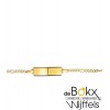 baby armbandje met graveerplaatje geel goud 9 karaat 11-13cm - 56712 baby armbandje met graveerplaatje geel goud 9 karaat 11-13cm - 56712