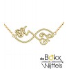 Infitnity ketting geelgoud met 2 letters - 56456 Infitnity ketting geelgoud met 2 letters - 56456