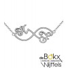 Infitnity ketting geelgoud met 2 letters - 56456 Infitnity ketting geelgoud met 2 letters - 56456