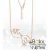 Infitnity ketting witgoud met 2 letters en diamant - 56457 Infitnity ketting witgoud met 2 letters en diamant - 56457