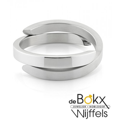CLIC-armband by suzanne aluminium glimmend en mat - 54665 CLIC-armband by suzanne aluminium glimmend en mat - 54665