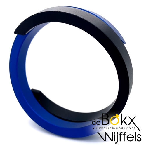 Armband Clic zwart blauw met magneet sluiting - 57700 Armband Clic zwart blauw met magneet sluiting - 57700