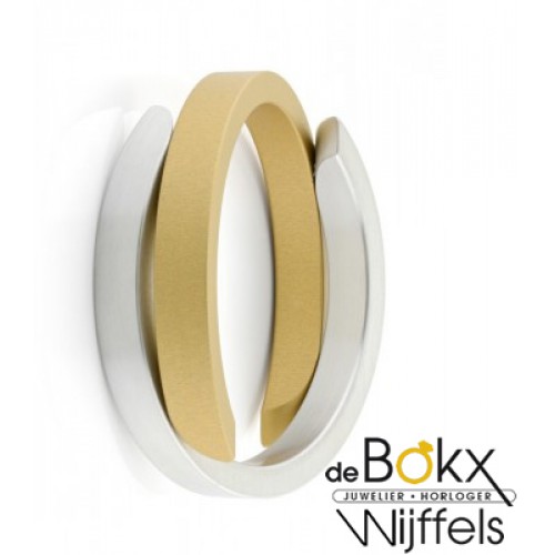 CLIC by suzanne armband mat aluminium en geel met mangneet A1G - 54686 CLIC by suzanne armband mat aluminium en geel met mangneet A1G - 54686