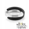 Armband aluminium glimmend en zwart met magneet van Clic by suzanne A1Z - 54662 Armband aluminium glimmend en zwart met magneet van Clic by suzanne A1Z - 54662