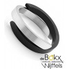 Armband aluminium glimmend en zwart met magneet van Clic by suzanne A1Z - 54662 Armband aluminium glimmend en zwart met magneet van Clic by suzanne A1Z - 54662