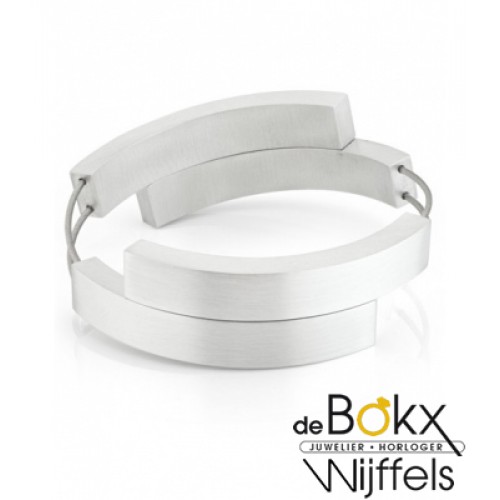 Clic by suzanne armband A33 mat glimmend met vier bogen met dubbele magneetsluitingen - 56286 Clic by suzanne armband A33 mat glimmend met vier bogen met dubbele magneetsluitingen - 56286