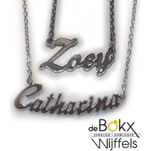 ketting met naam in zilver 45cm - 56165 ketting met naam in zilver 45cm - 56165