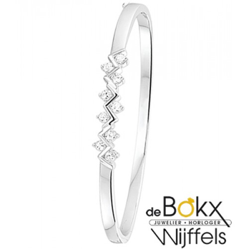 Armband bangel zilver met zirkonia - 50919 Armband bangel zilver met zirkonia - 50919