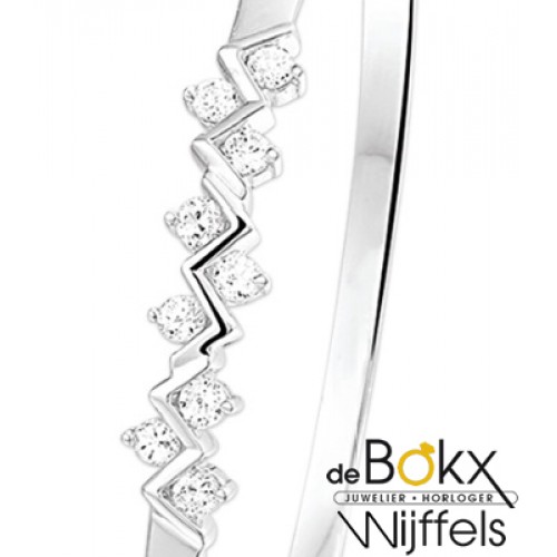 Armband bangel zilver met zirkonia - 50919 Armband bangel zilver met zirkonia - 50919