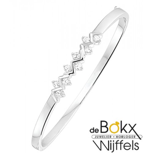 Armband bangel zilver met zirkonia - 50919 Armband bangel zilver met zirkonia - 50919